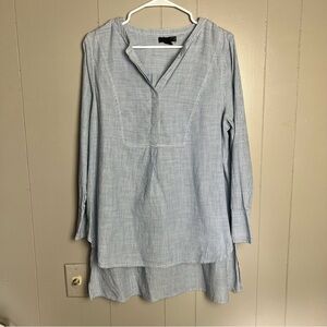 JW Style 100% Cotton Long Sleeve Tunic Striped Sz M